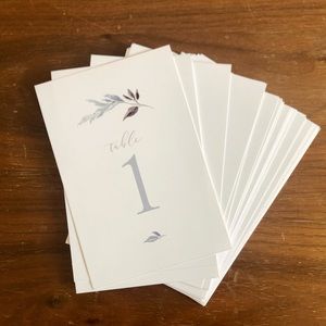 Wedding Table Numbers 1-28